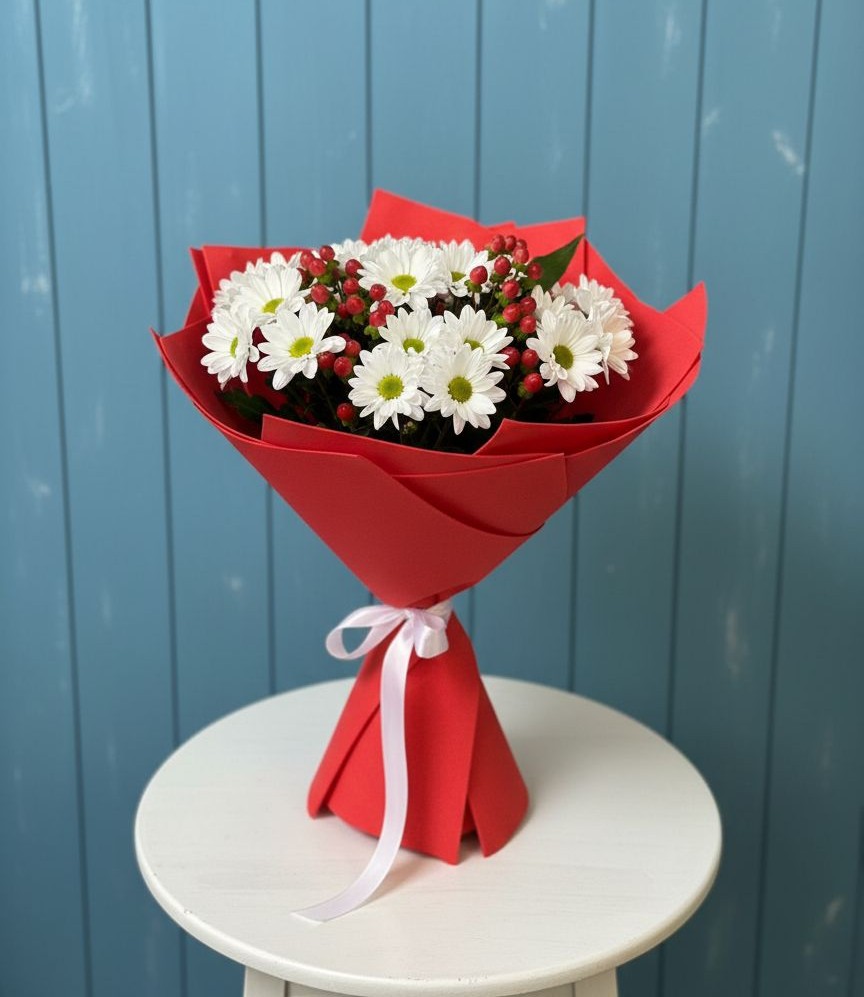 Букет цветов из: Хризантемы в Калниболотской