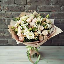 Букет цветов из:  Альстромерии, Розы и Хризантемы #REPLACE_PRED# Калниболотской