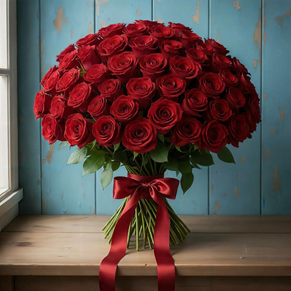 Букет Красные розы Блэк Меджик в Калниболотской