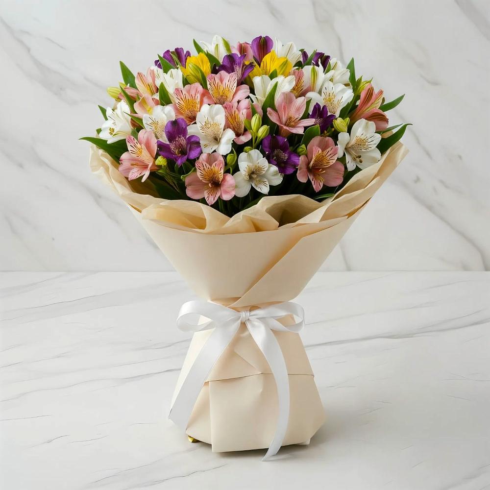 Букет цветов из: Альстромерии в Калниболотской