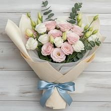 Букет цветов из:  Лизиантусы в Калниболотской