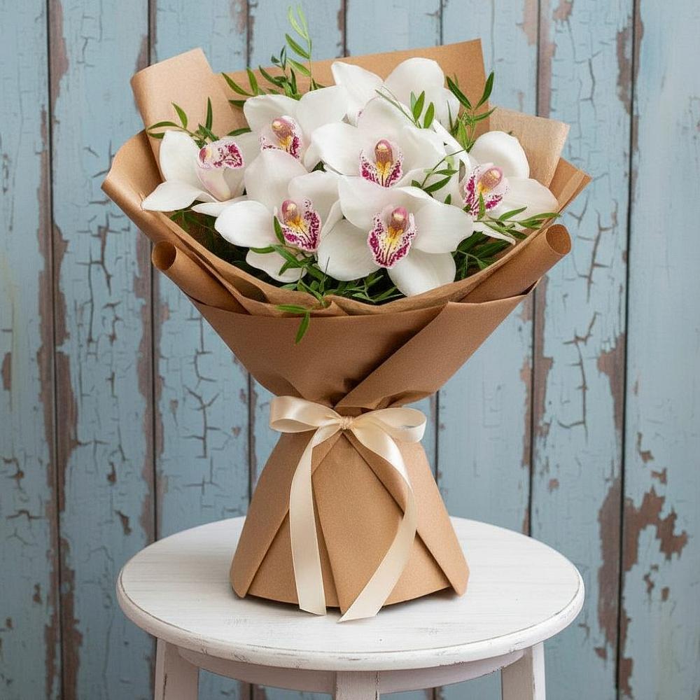 Букет цветов из: Орхидеи и Розы в Калниболотской