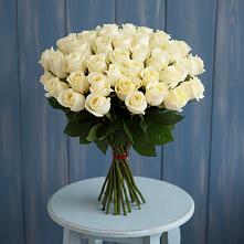 Букет 51 Белая роза Эдлесс Лав в Калниболотской