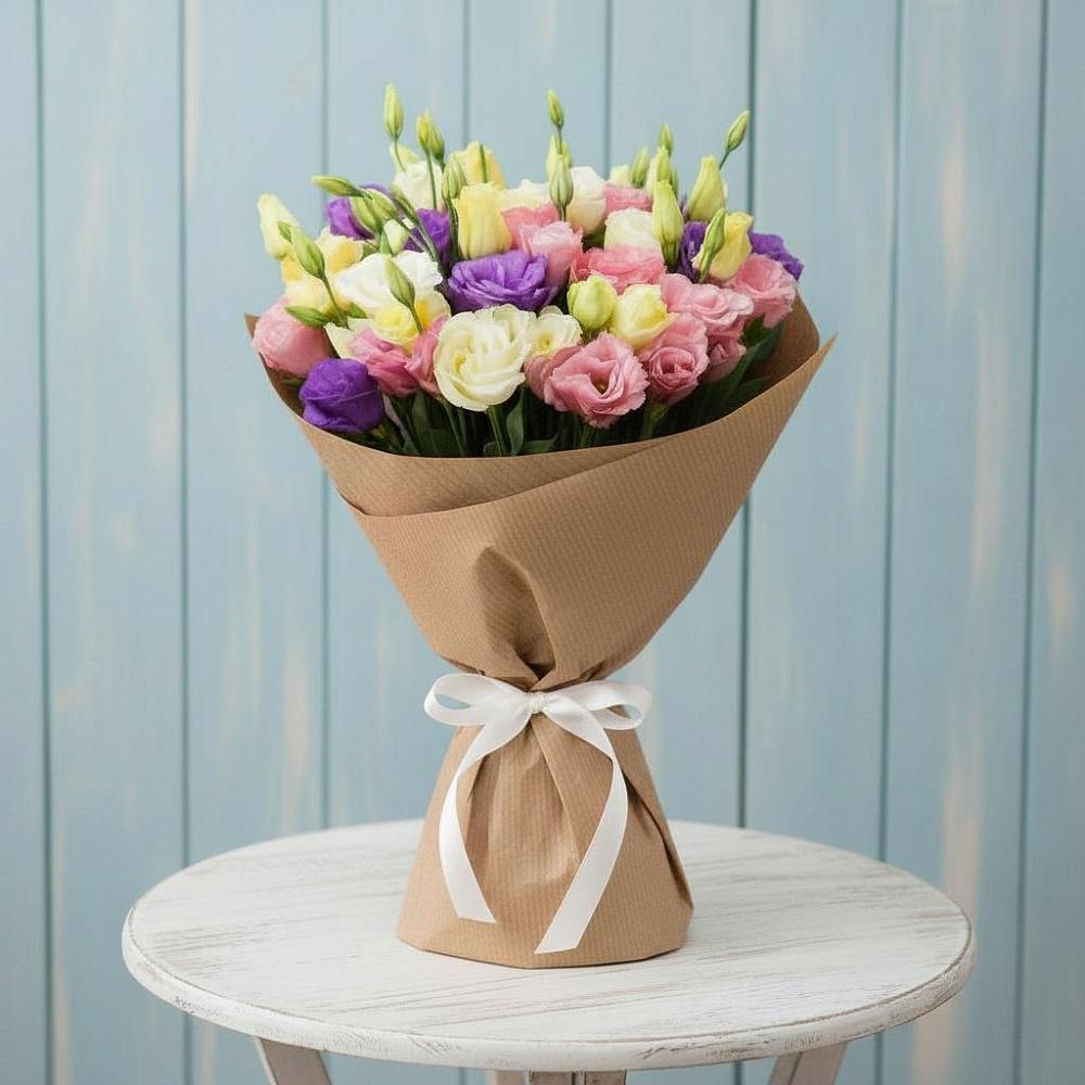 Букет цветов из: Лизиантусы в Калниболотской