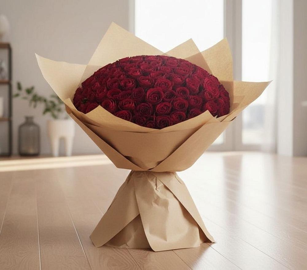 Букет 101 Красная роза в Калниболотской
