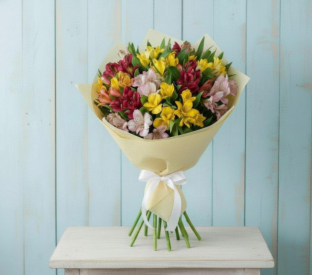 Букет цветов из: Альстромерии в Калниболотской