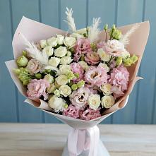Букет цветов из:  Альстромерии и Розы в Калниболотской